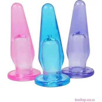 Anální kolík Anální kolíček s otvorem na prst, fialová