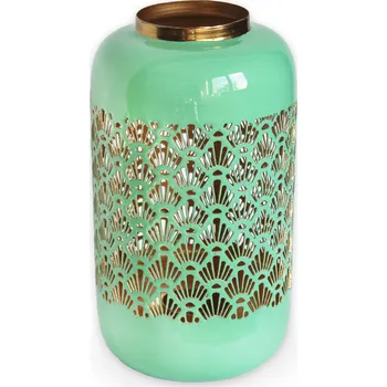 Vánoční dekorace Lucerna kov pr.12 v.20cm mint (40353/M)