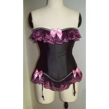 Korzet Retro saténový korzet - odepínací podvazky Velikost: XL