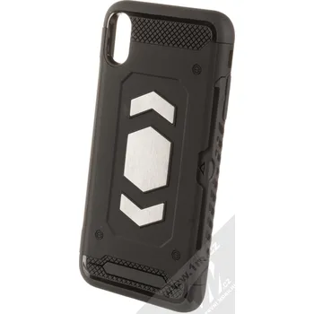 Pouzdro na mobilní telefon Forcell Magnet odolný ochranný kryt s kapsičkou a kovovým plíškem pro Apple iPhone XS Max černá (black)
