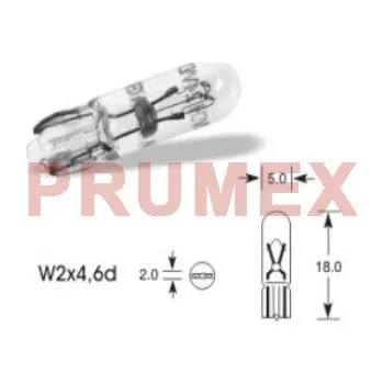 Autožárovka Žárovka Elta 12V 2W W2x4,6d celoskleněná