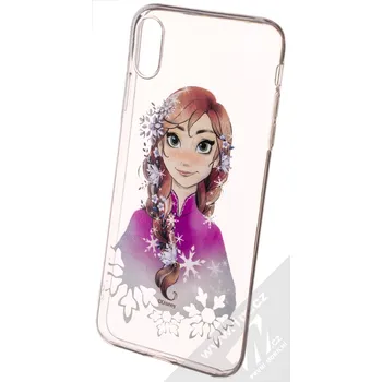 Pouzdro na mobilní telefon Disney Anna 001 TPU ochranný silikonový kryt s motivem pro Apple iPhone XS Max průhledná (transparent)