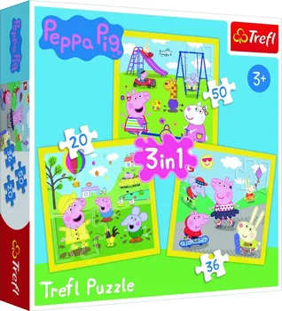 Puzzle Trefl Prasátko Peppa 3v1 20, 36, 50 dílků