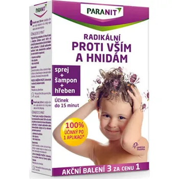 Dětský šampon Recenze Paranit Radikální set sprej + šampon + hřeben + dárek