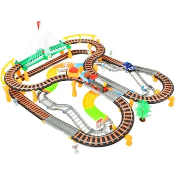 Vláček a vláčkodráha ISO Vláčkodráha 2v1 dvoupatrová XXL 192 dílů