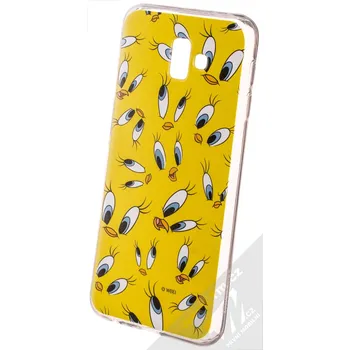 Pouzdro na mobilní telefon Warner Bros Looney Tunes Tweety 006 TPU ochranný silikonový kryt s motivem pro Samsung Galaxy J6 Plus (2018) žlutá (yellow)