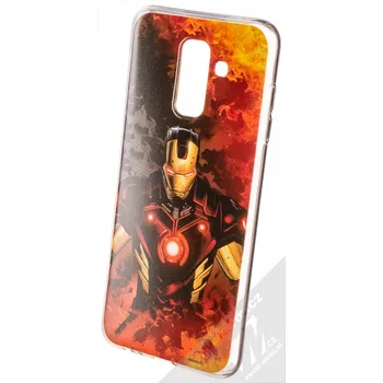 Pouzdro na mobilní telefon Marvel Iron Man 003 TPU ochranný silikonový kryt s motivem pro Samsung Galaxy A6 Plus (2018) oranžová (orange)