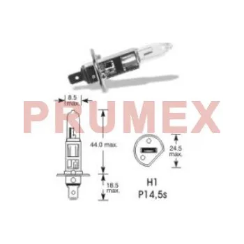 Autožárovka Žárovka Autolamp 12V H1 55W P14,5s