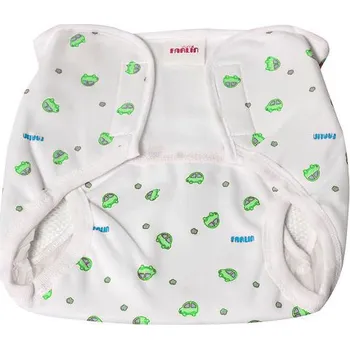 Plenkové kalhoty Farlin plenkové kalhotky na suchý zip velikost XL auta zelené