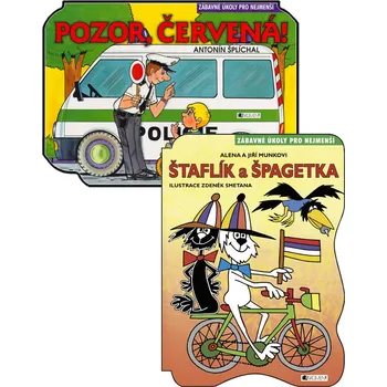 Pohádka Balíček 2ks Štaflík a Špagetka + Pozor, červená