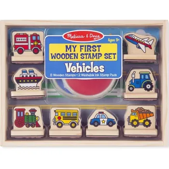 Dětské razítko Melissa & Doug Dřevěná razítka 8 ks