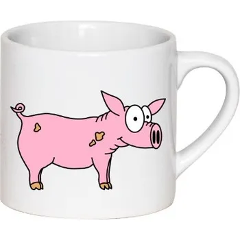 Hrnek espresso (Lungo) s potiskem Prasečí slečna Vendy malý hrneček