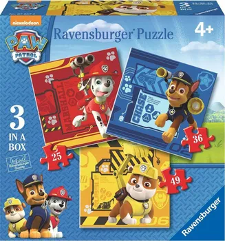 Puzzle Ravensburger 3v1 Psí Tlapková Patrola 25, 36, 49 dílků