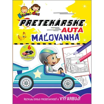 omalovánky Pretekárske autá Maľovanka