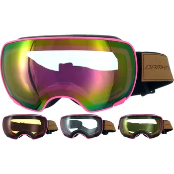 Magnetické brýle Damani GA04 růžové - REVO sklo růžové + rozjasňujíci sklo REVO růžový + oranžový