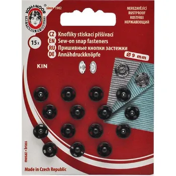 KOH-I-NOR Kovové patentky KIN průměr 9 mm (v. 1) lak