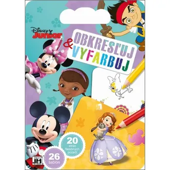 Bystrá hlava Obkresľuj a vyfarbuj Disney Junior