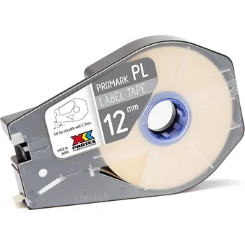 Pásek do tiskárny Partex PROMARK-PL120CN9, bílá samolepicí páska,12mmx30m