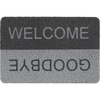 Rohožka Rohožka 315 Curly print 004 grey/black welcome goodbye Rohožka 315 Curly print 004 grey/black welcome goodbye