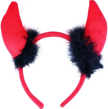 Karnevalový doplněk Rappa Čertí rohy s peřím