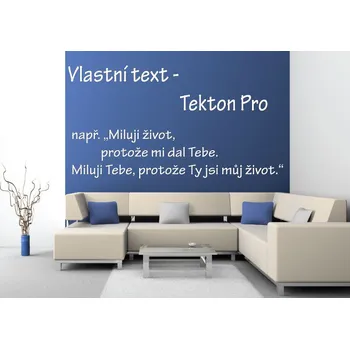 Samolepící dekorace Samolepky na zeď-Vlastní text-Tekton Pro - XXL (výška 1.písmene - 15 cm)