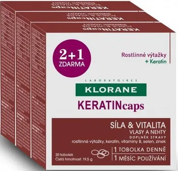 Klorane Keratincaps Vlasy a nehty 90 cps.