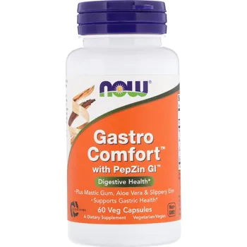 Přírodní produkt Now Foods Gastro Comfort with PepZin GI, 60 veg.kapslí