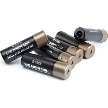 Sportovní střelba CYMA 6 kusů patron do manuální brokovnice - černé