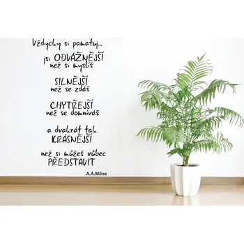 Samolepící dekorace Samolepky na zeď - Citát - Milne - S (32 x 60 cm)