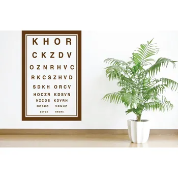 Samolepící dekorace Samolepky na zeď-Test očí - M (40 x 60 cm)