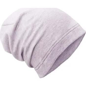 Čepice UNUO Teplákovinová čepice spadená šedý melír