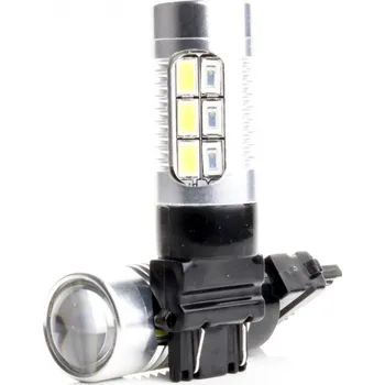 Autožárovka P27/7W LED žárovky (22 x SMD 5730) 6000K/oranžová CANBUS DRL+ Blinkr