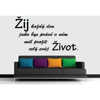 Samolepící dekorace Samolepky na zeď-Nápis-Žij život - L (100 x 56 cm)