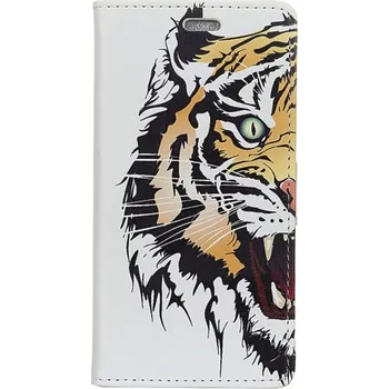 Pouzdro na mobilní telefon Flipové pouzdro tygr pro Honor 10 Lite - bílé