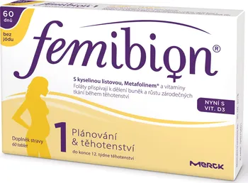 Procter & Gamble Femibion 1 s vitaminem D3 bez jódu 60 tbl.