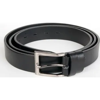 Opasek Černý kožený opasek šířka 28 mm, délka 115 cm