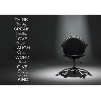 Samolepící dekorace Samolepky na zeď-Nápis-Think, speak, love - S (13 x 50 cm)