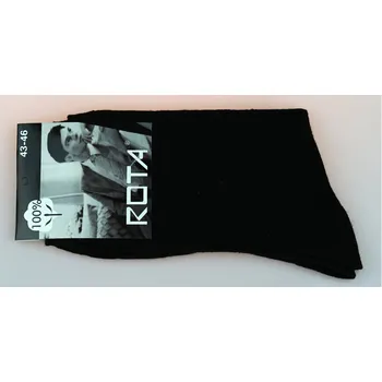 Pánské ponožky ROTA Pánské bavlněné ponožky černé Velikost: 43 - 46