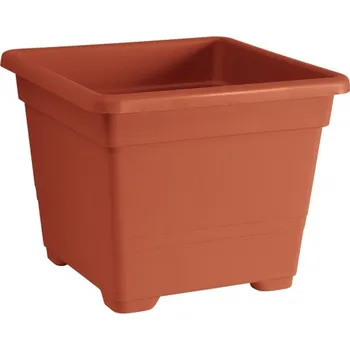 Květináč Květináč QUADRATO 32x32x26h/hnědý