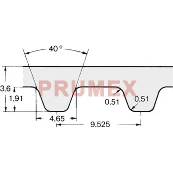 Řemen ozubený 330 L 075 (19,05 mm) optibelt ZR