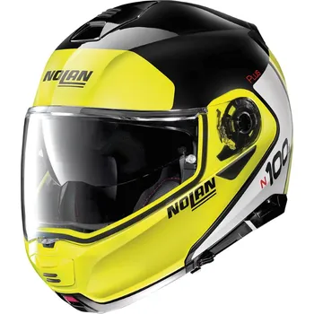 Nolan N100-5 Plus Distinctive N-Com P/J Glossy Black/Fluo, L