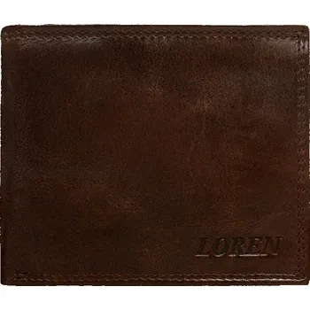Kabelka Pánská kožená peněženka Loren tmavě hnědá SKL NOV