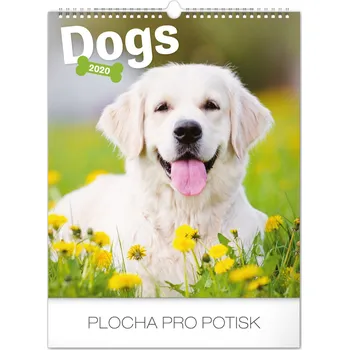 Kalendář Presco Group nástěnný kalendář Psi 2020