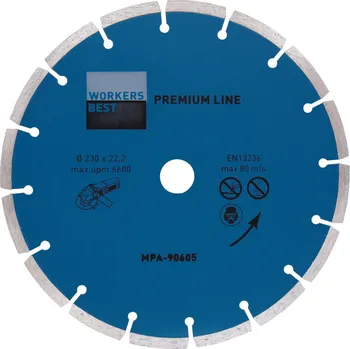 Řezný kotouč WorkersBest DY-XLD012307-1 diamantový kotouč, 230 mm Premium - Line (modrý)