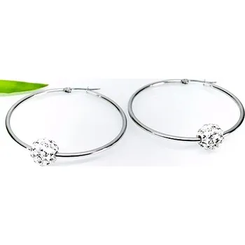 Náušnice Náušnice kruhy Chirurgická ocel s broušenými kamínky 19844