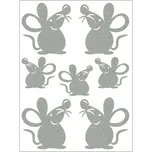 Reflexní nažehlovací motivy - myšky