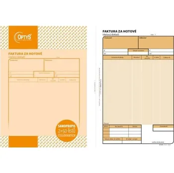 Tiskopis Tiskopis Faktura za hotové A5, samopropisovací, OPTYS