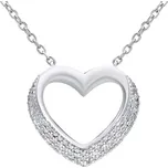 Stříbrný náhrdelník SRDCE
