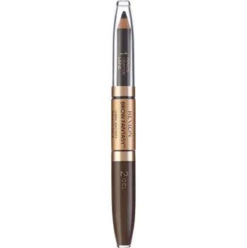 Tužka na obočí Revlon Brow Fantasy tužka a gel na obočí 2v1 106 Dark Brown 0,31 g + 1,18 ml