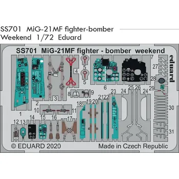Plastikový model Eduard 1/72 MiG-21MF fighter-bomber Weekend (EDUARD)